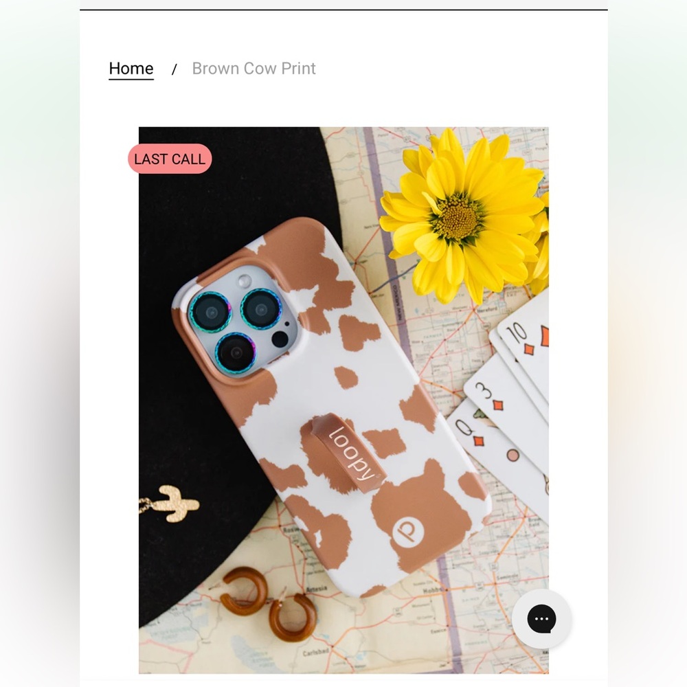 Loopy Case Brown and White Cow Pattern Phone Case